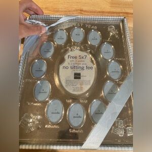 Vintage My 1st year baby frame .A frame with a years worth of photos. Boy. NWT